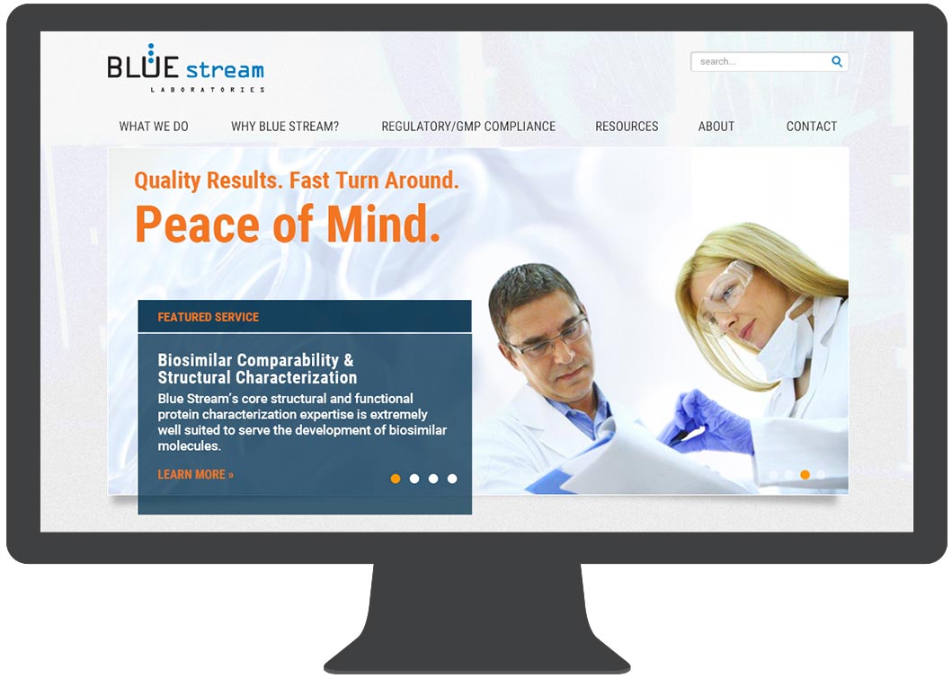 biotech website homepage
