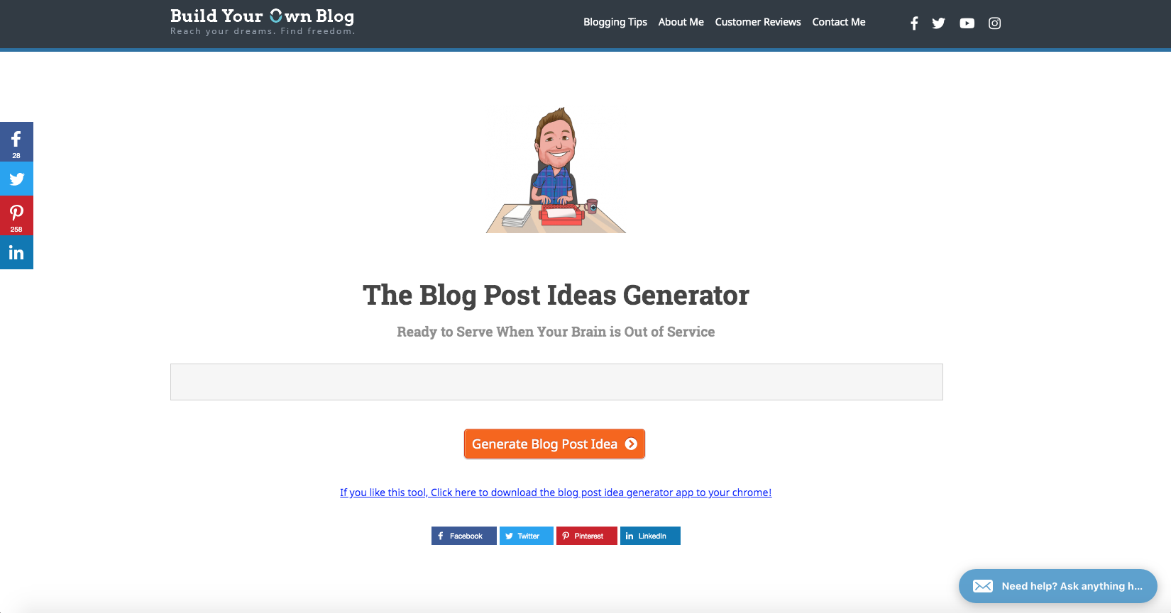 Blog Post Ideas Generator