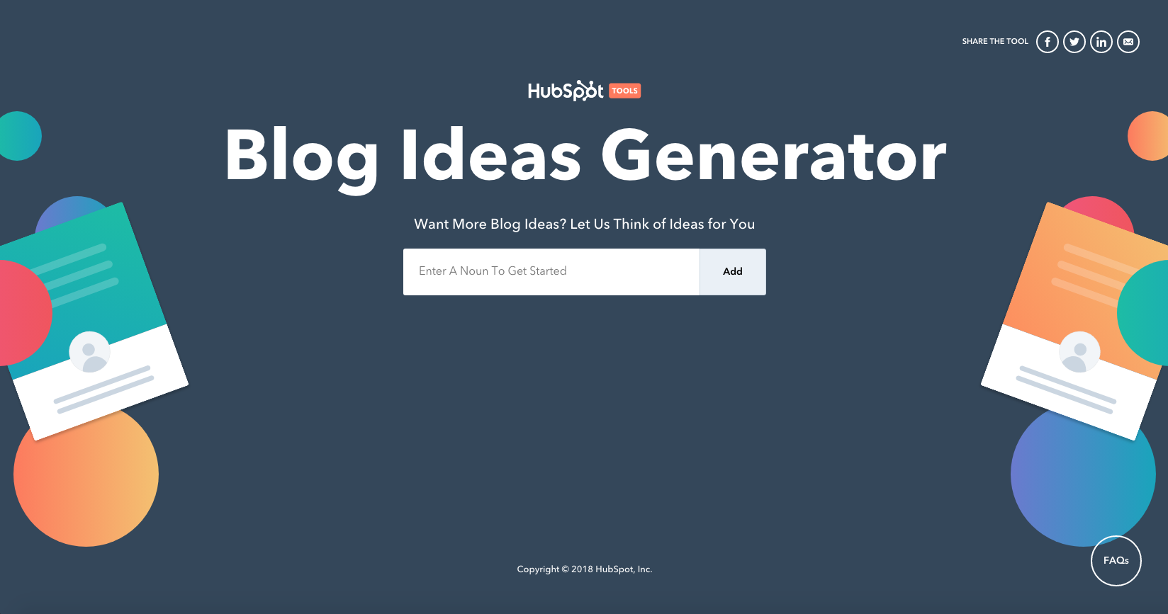 Blog Ideas Generator. 
