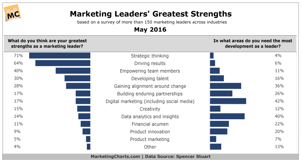 Marketing Leaders Strengths and weaknesses survey 