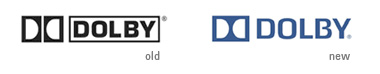 Dolby logo before and after